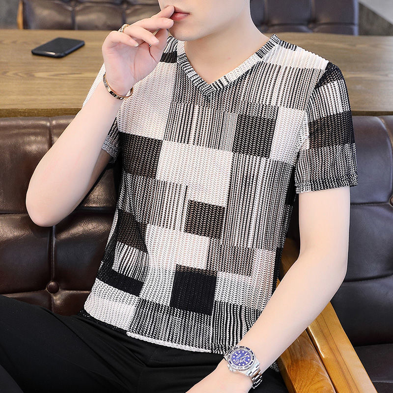 V-neck Slim-fitting Clothes T-shirt