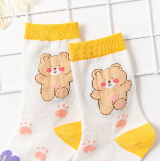Gummy Bear Series Cotton Socks Women's Preppy Style