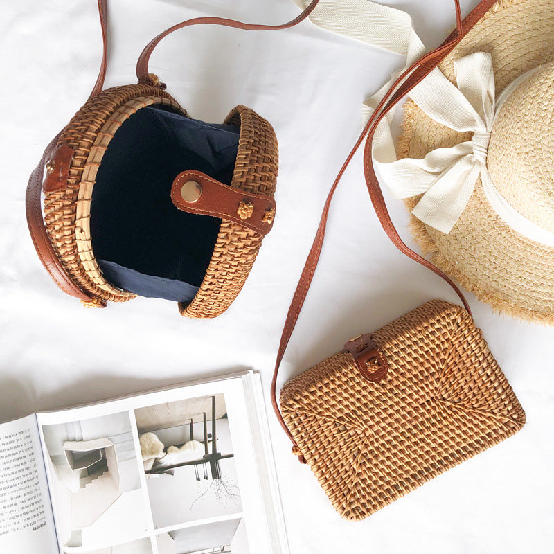 Vintage Versatile Crossbody Woven Casual Straw Bag