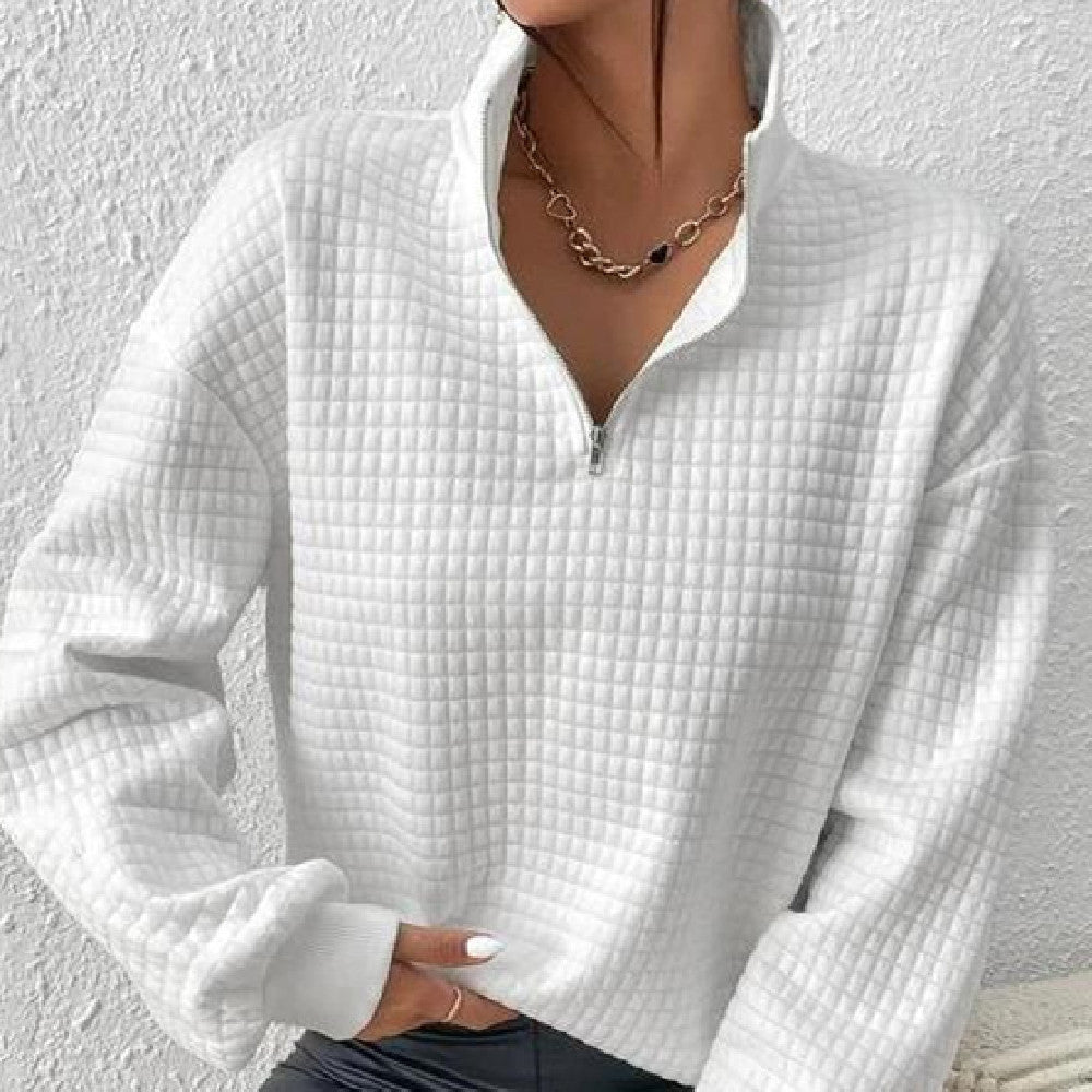 Fashion Solid Color Patchwork Sweater