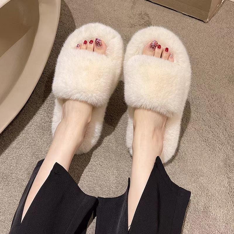 New Curly Slippers Women's Korean-style Fashion Korean-style