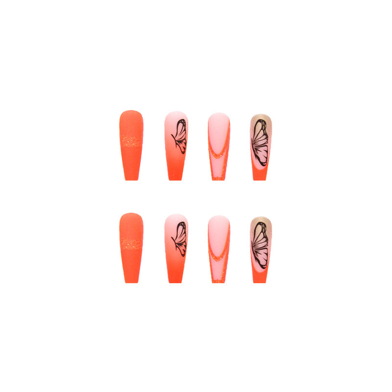 Nail Sticker Practice 24 Pieces Long Bright Colors