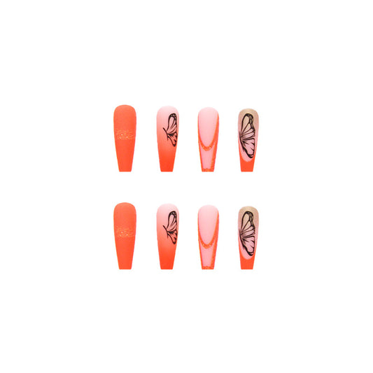 Nail Sticker Practice 24 Pieces Long Bright Colors