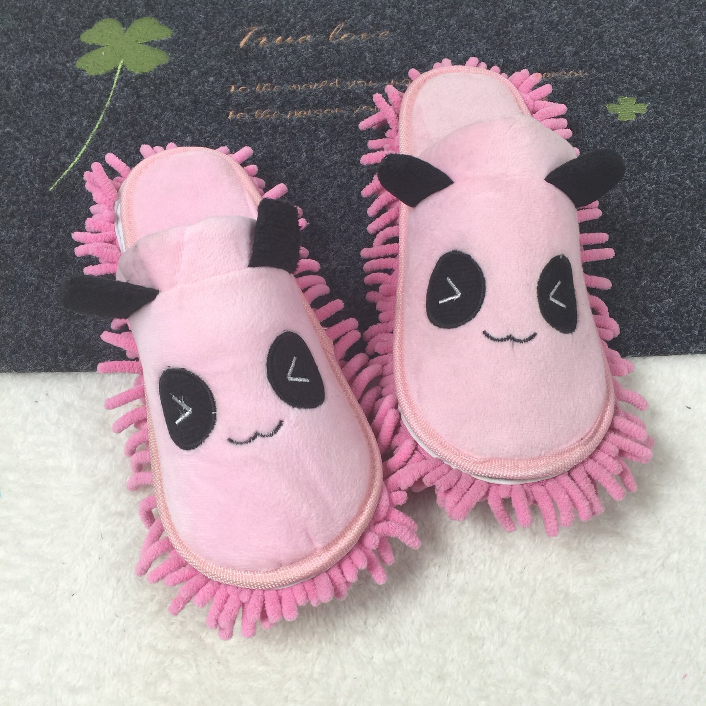 Cute Panda National Treasure Lazy Mute Slippers Removable And Washable