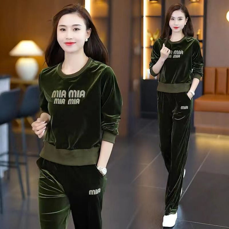 New Stylish Foreign-style Slim-fit High-end Running Two-piece Set