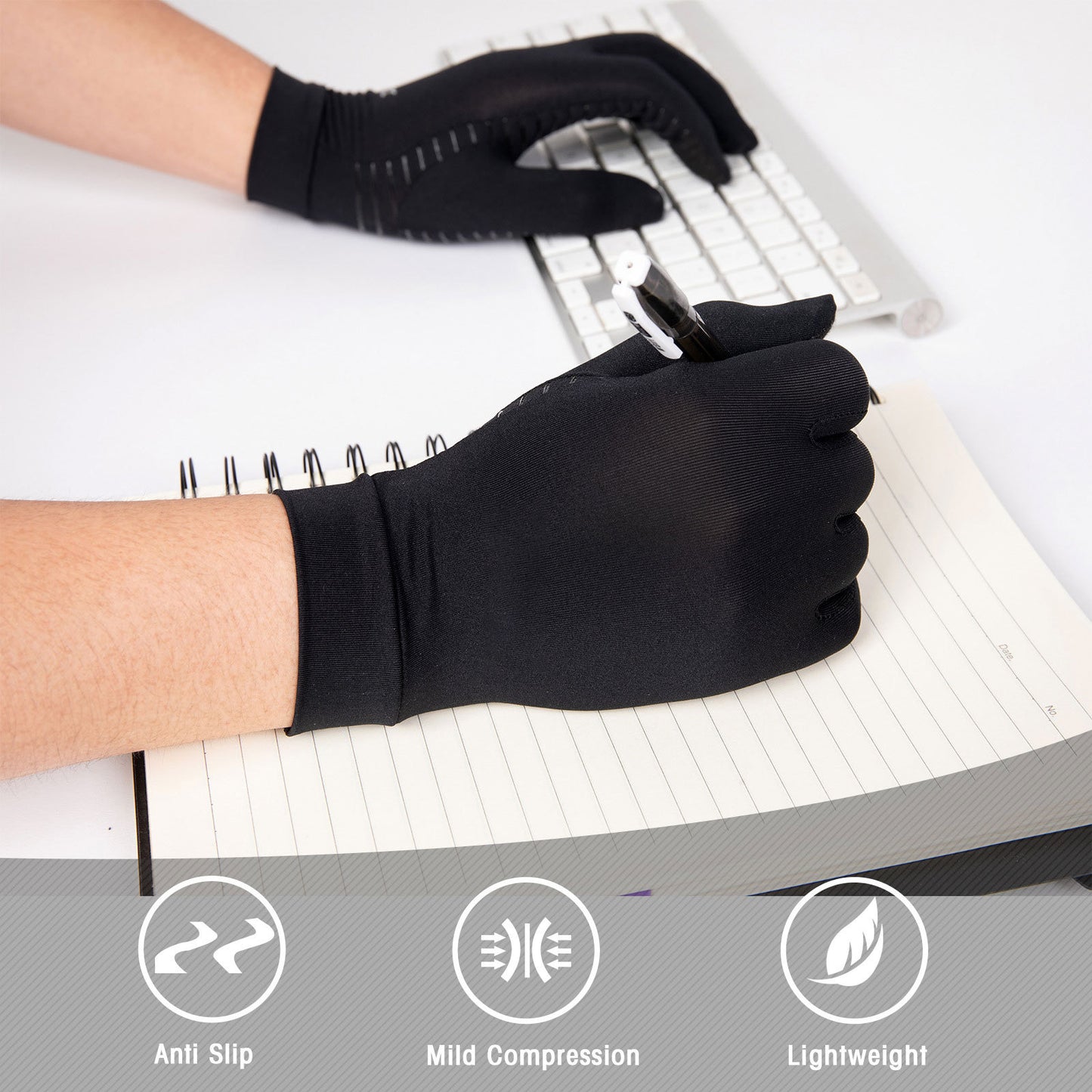 Women's Copper Fiber Pressure Riding Gloves