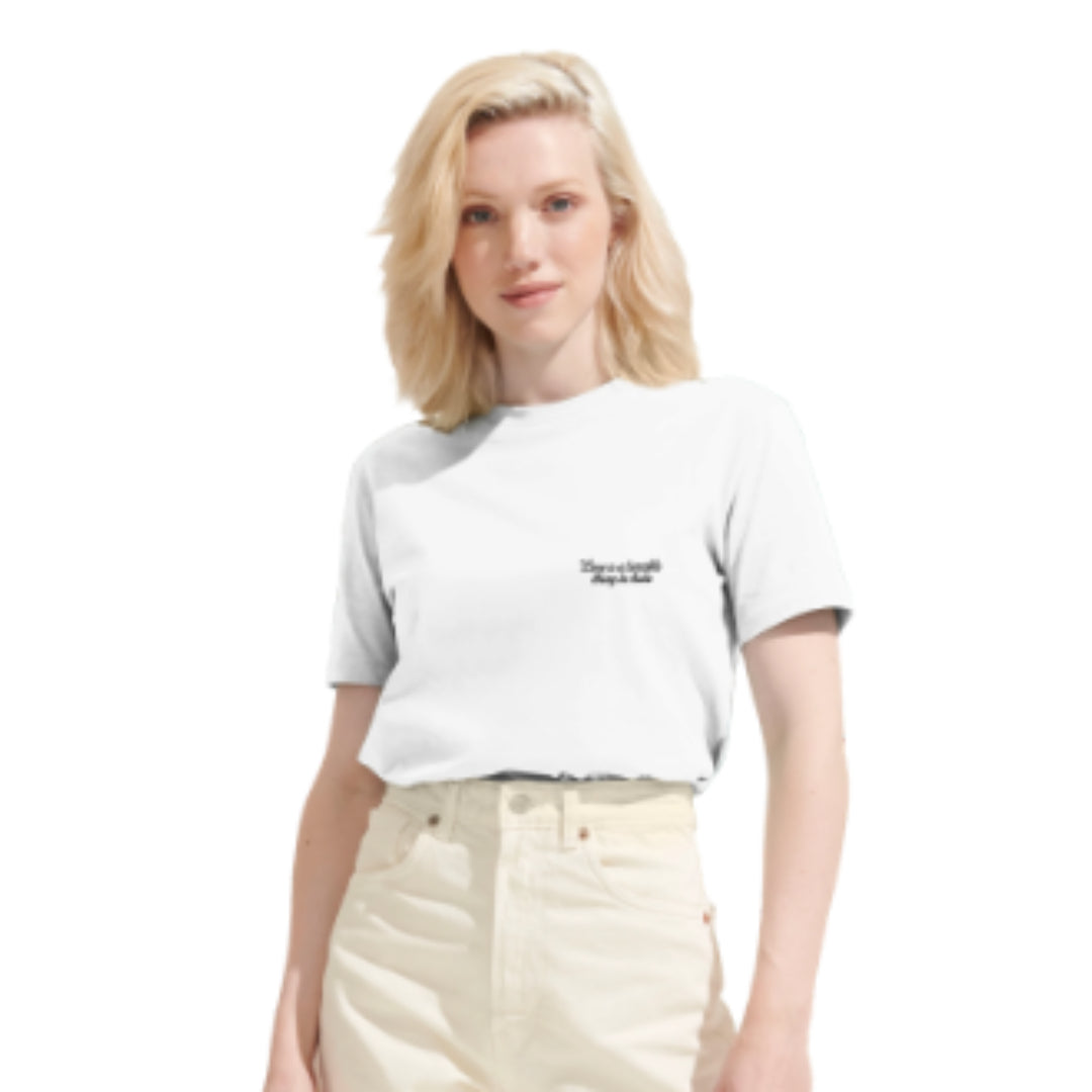 Love Is A Terrible Thing To Hate Pure Cotton Neutral T-shirt Plus Size White