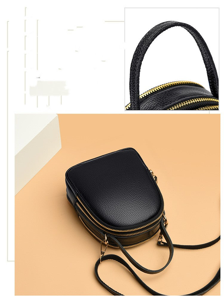 Portable Women's Cross-body Bag Light Retro Leather One-shoulder