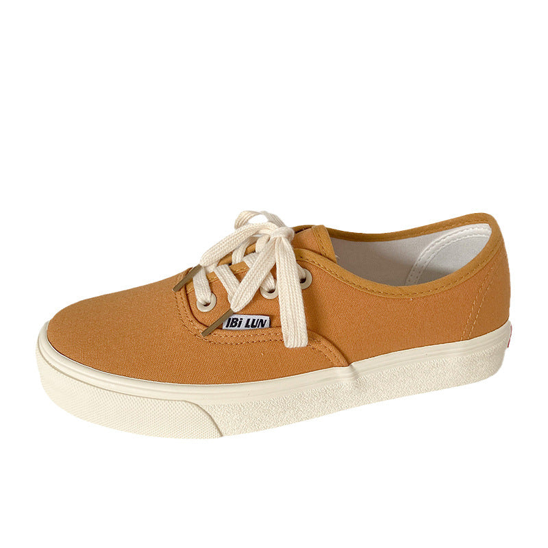 Flat-bottomed Retro Hong Kong-style Instagram-style Sneakers For Students