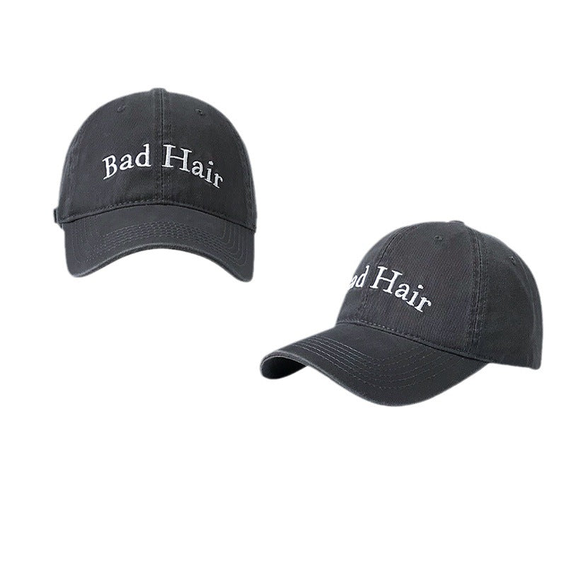 Letter Embroidered Peaked Cap Female
