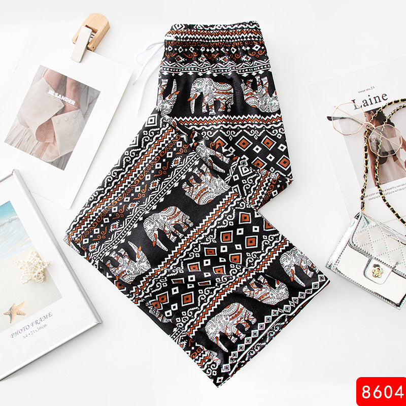 Summer Thin High Waist Drooping Straight Loose Casual Pants Mop Pants