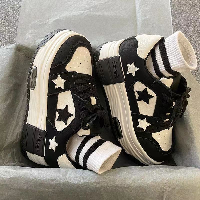 Women's Platform High-rise Lace-up Sneakers