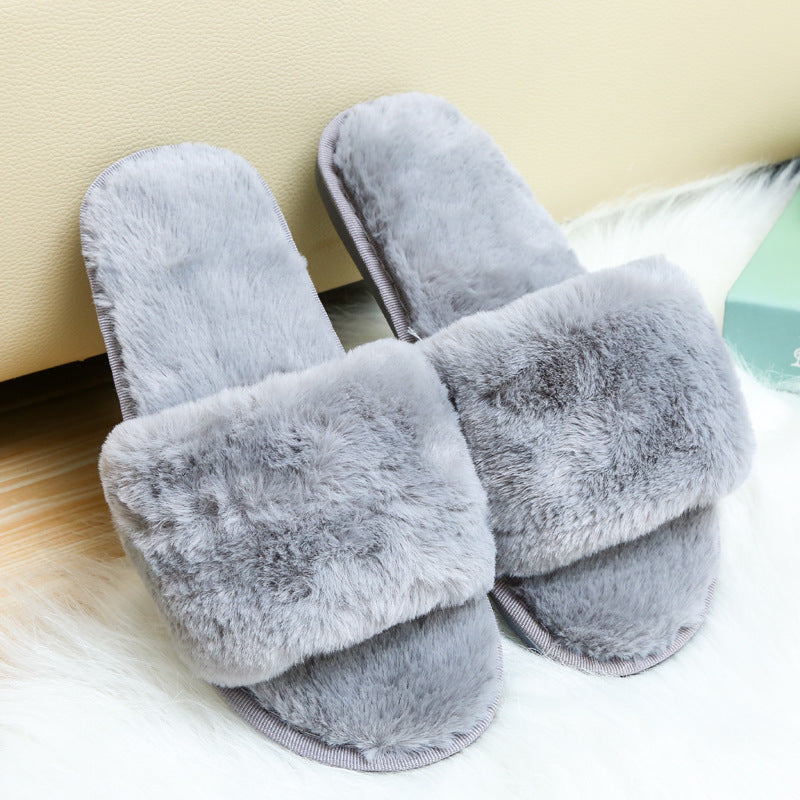 New Autumn And Winter Warm Soft Bottom Plush Slippers