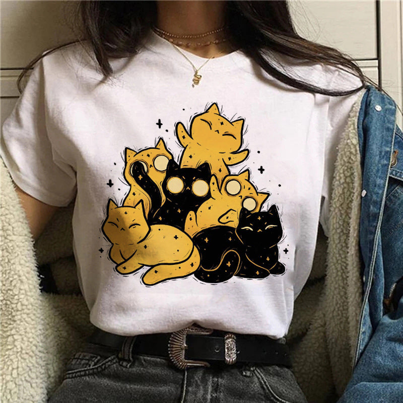 New Top Cute Cartoon Printed Casual T-shirt