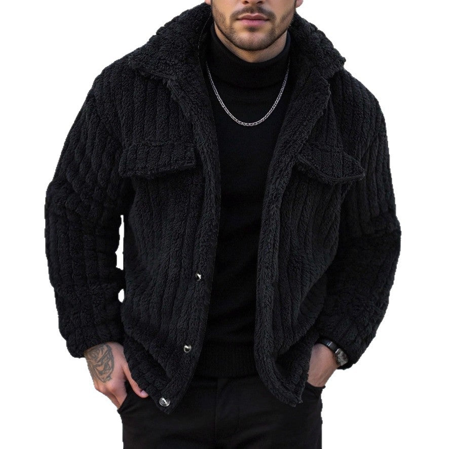 Comfortable-lined Casual Mens Jacket From Europe And The US