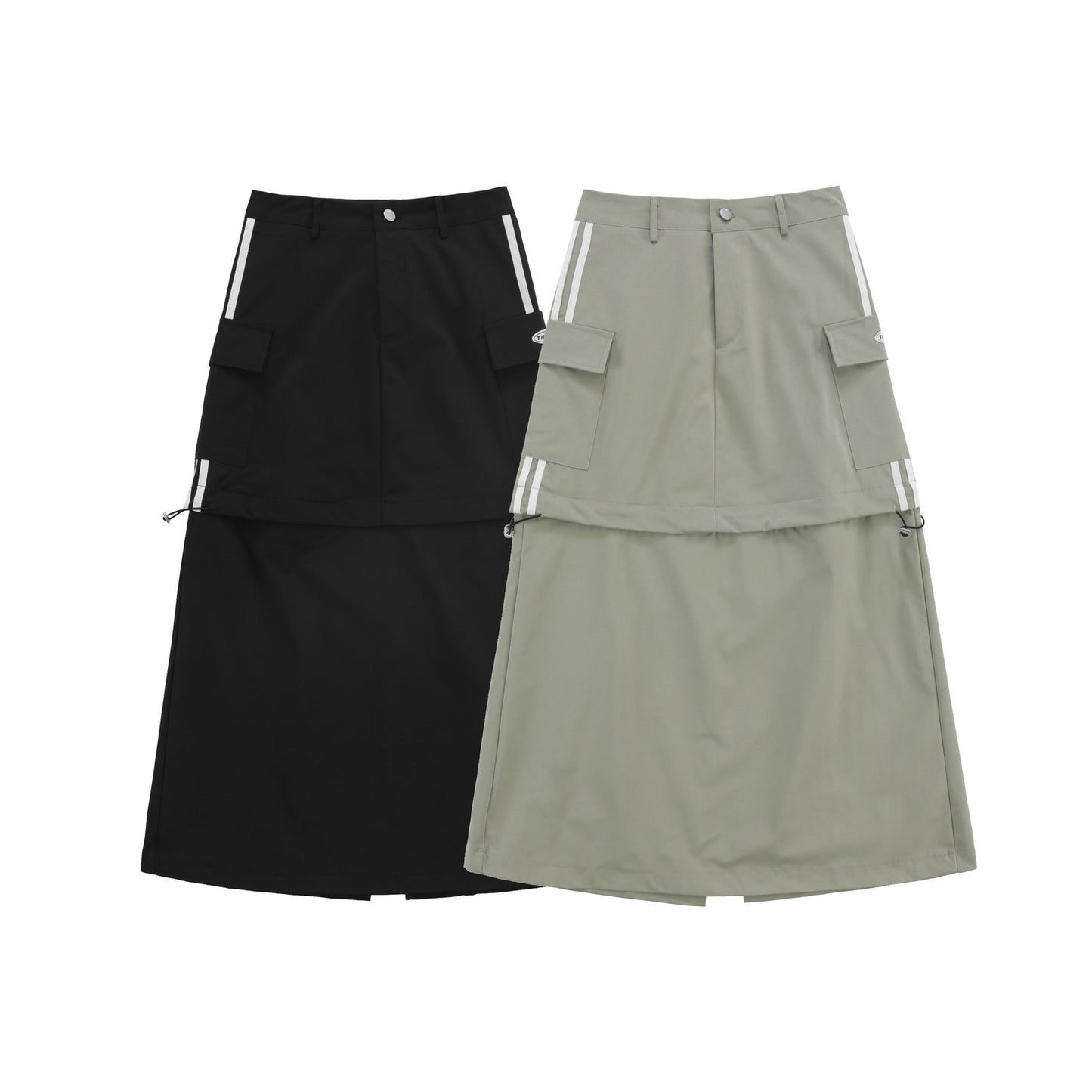 Casual Loose Long Dress Women's Split Detachable High Waist Skirt