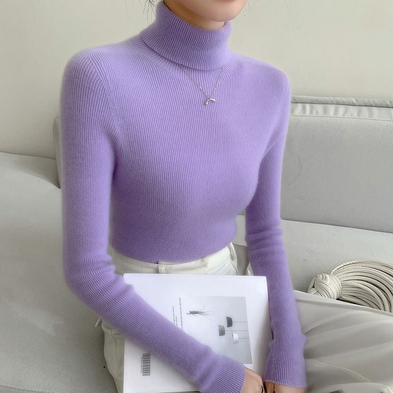 New Fallwinter High-neck Base Sweater With A Cozy Layered Look