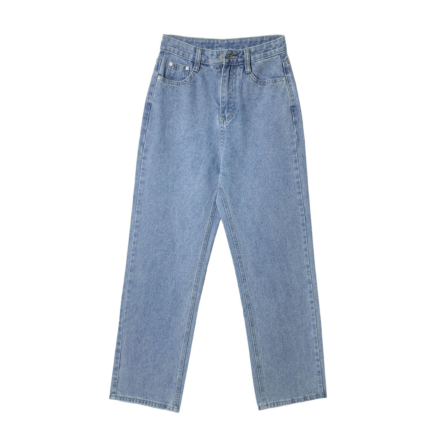 Basic Chic Casual High Waist Straight Loose
