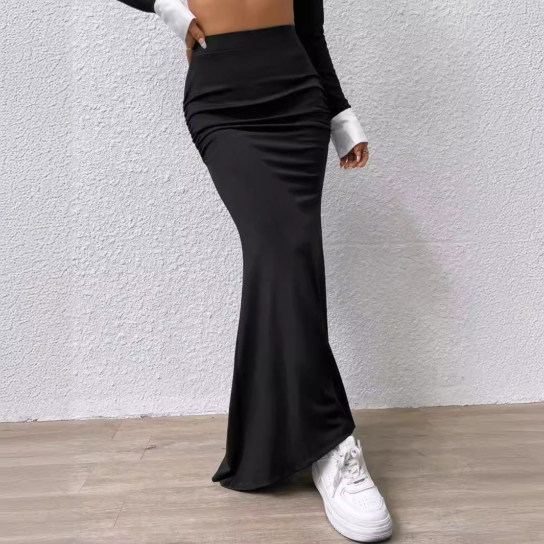 New Skirt Knitted Solid Color Fishtail