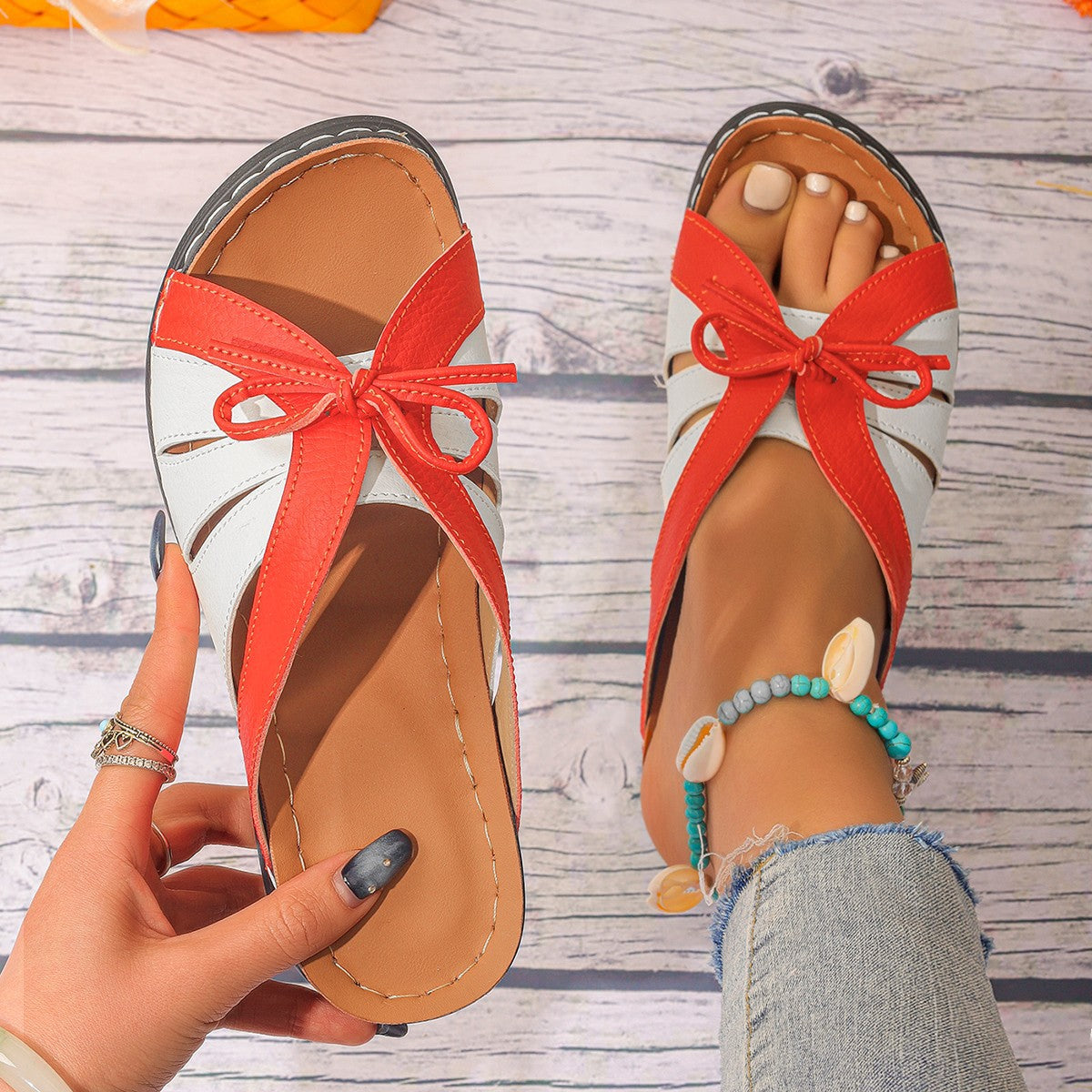 Women's Plus Size Wedge Slippers Hollow Fish Mouth