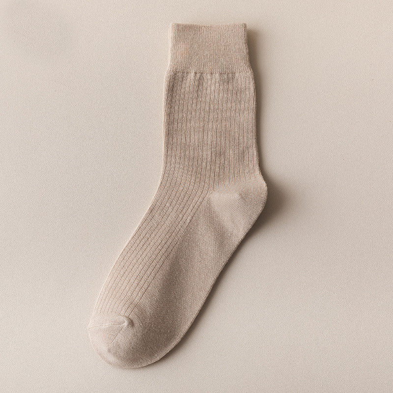 Solid Color Vertical Stripe Deodorant Business Stockings
