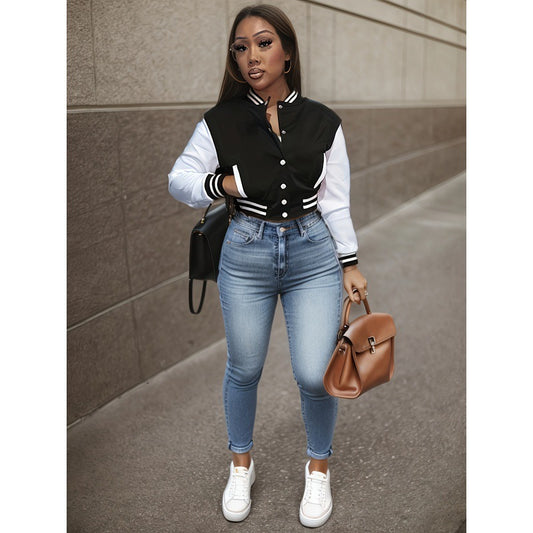 Women's Baseball Uniform Sports Coat Jacket