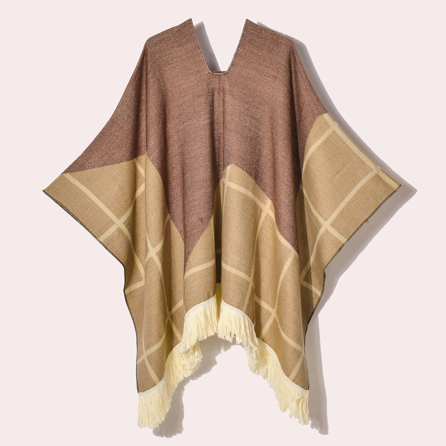 Western Denim Style Men's And Women's Shawl Tassel Pullover Keep Warm Outdoor Large Cloak