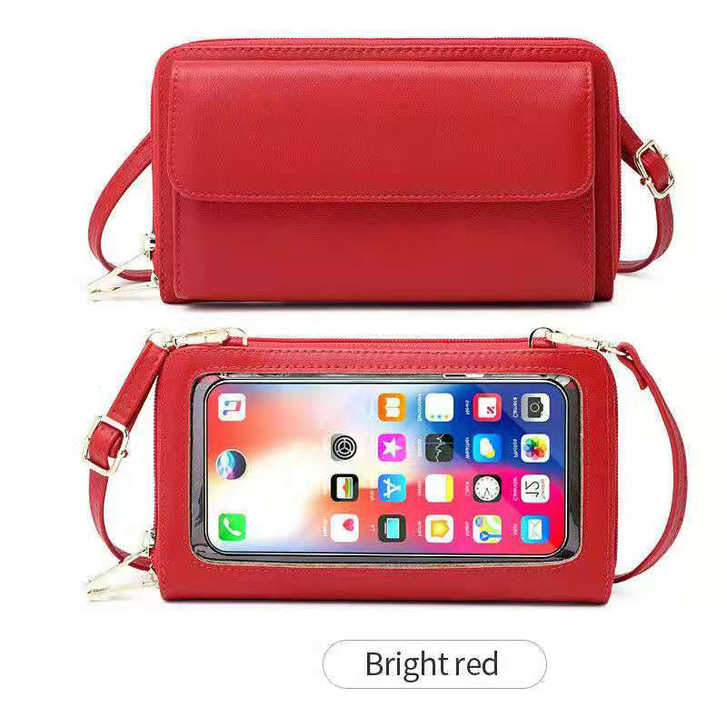 Touch Screen Mobile Phone Bag Messenger RFID Anti-theft Brush