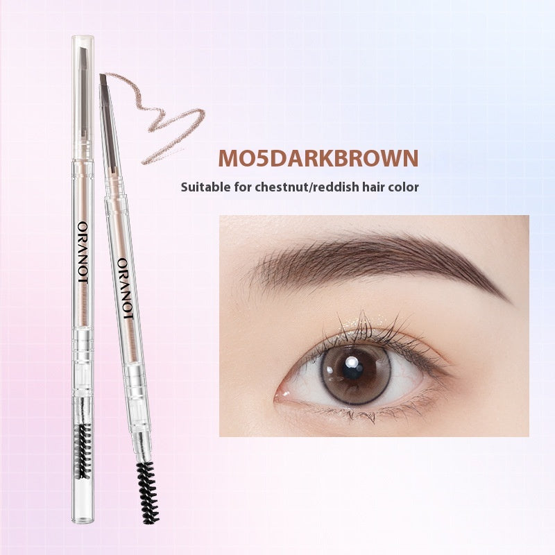 Fine Double-headed Eyebrow Pencil Women's Waterproof Sweat-proof Natural Long Lasting