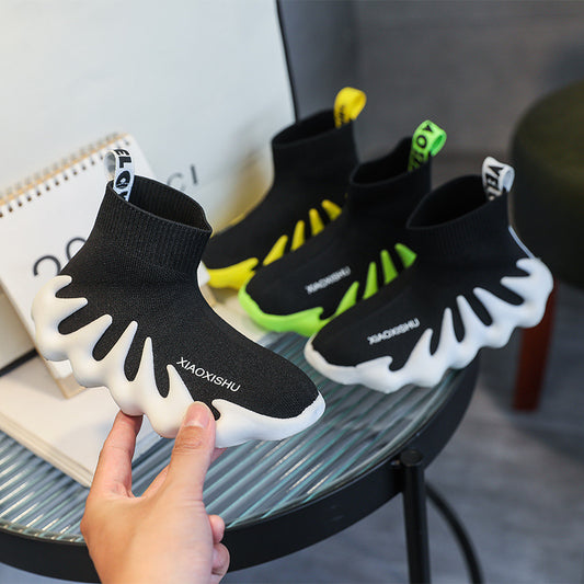Children's Korean Style Breathable Knitted Socks Casual Sneakers