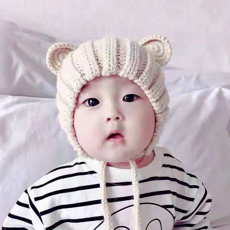 Baby Bear Ears Warm Woolen Hat