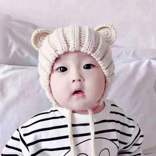 Baby Bear Ears Warm Woolen Hat