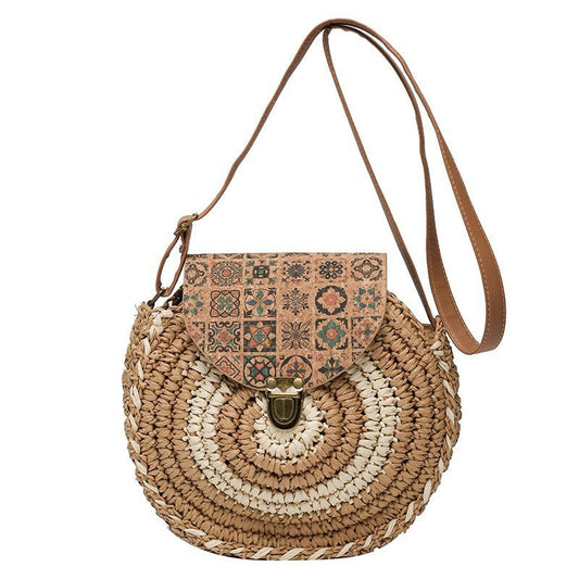 Skulderstråvævet Crossbody Beach Casual Etnisk Stil Mini Og Enkel Håndlavet Strandtaske