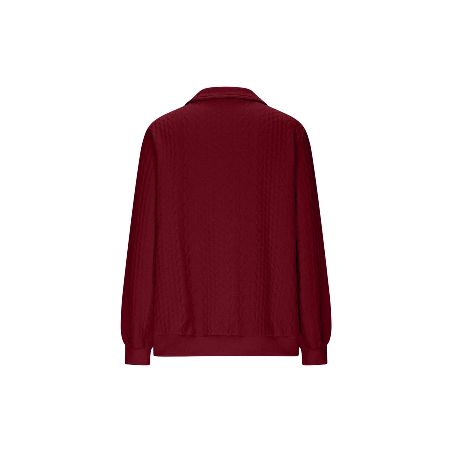 Womens Casual Lapel-collar Zip-up Long-sleeve Hoodie With Pockets