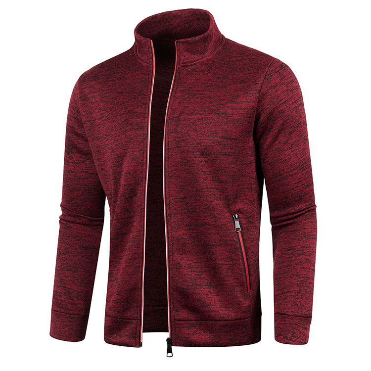 Men's Long Zipper Knitted Jacket