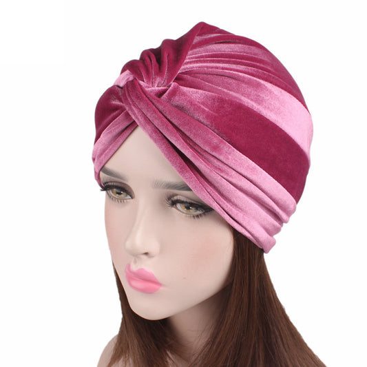 Velvet Stretch Tam-o'-shanter Cross Twist