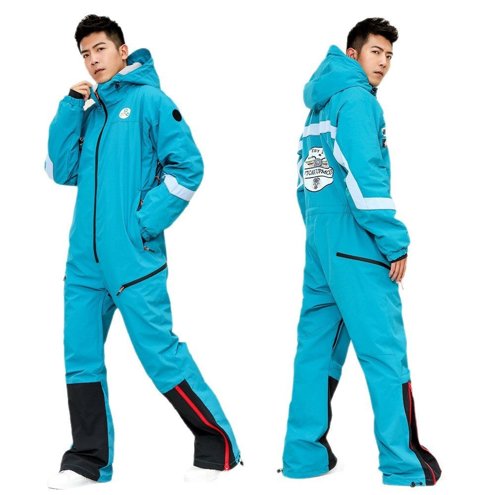 Single-board One-piece Ski Suit For Winterwindproof And Waterproof