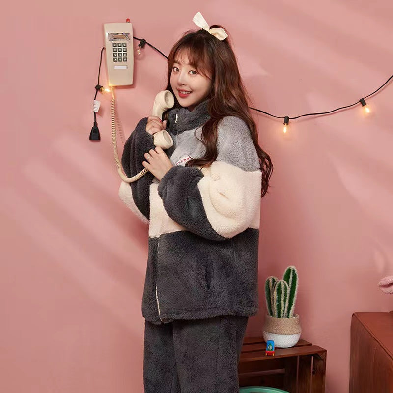 Coral Fleece Pajamas Women's Cute Fleece Homewear