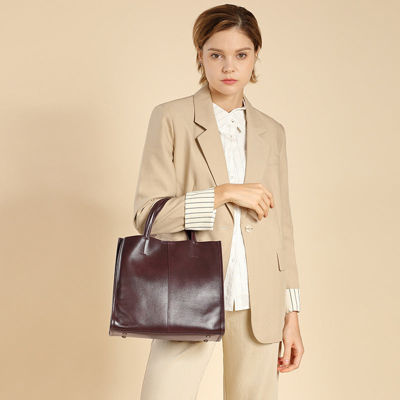 Retro Satchel Large Capacity Women's Tote