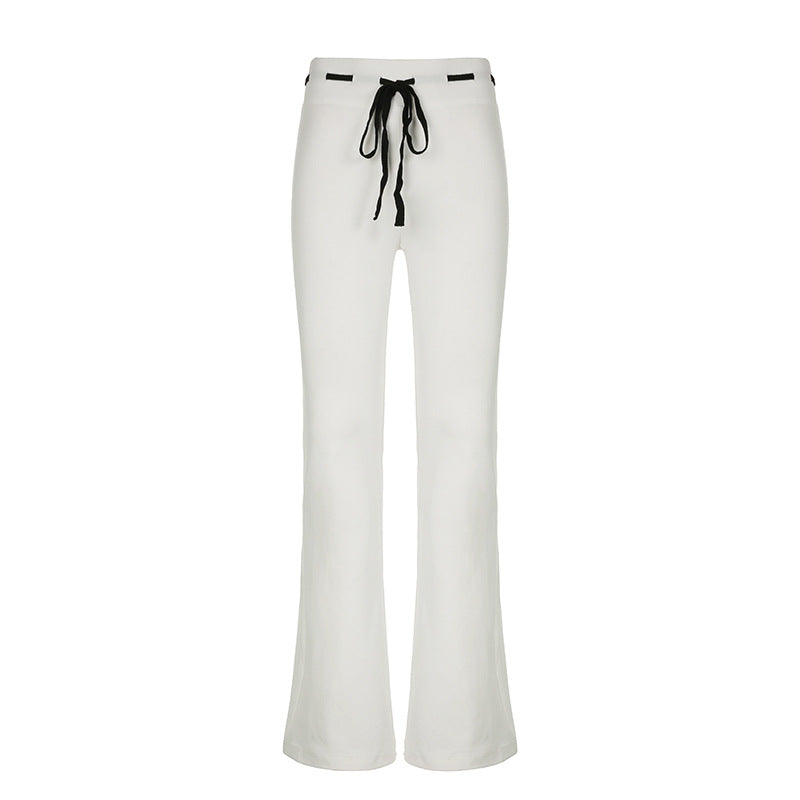 Hip Shaping Leg Shape White Bootcut Pants