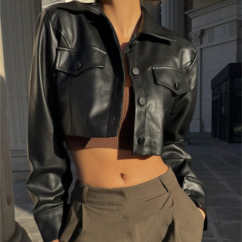 Fashion Women's Motorcycle Suit Single Breasted Coat