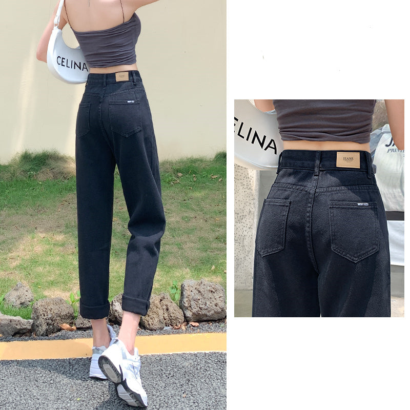 Autumn High-waist Straight-leg Harlan Radish Daddy Women's Pants