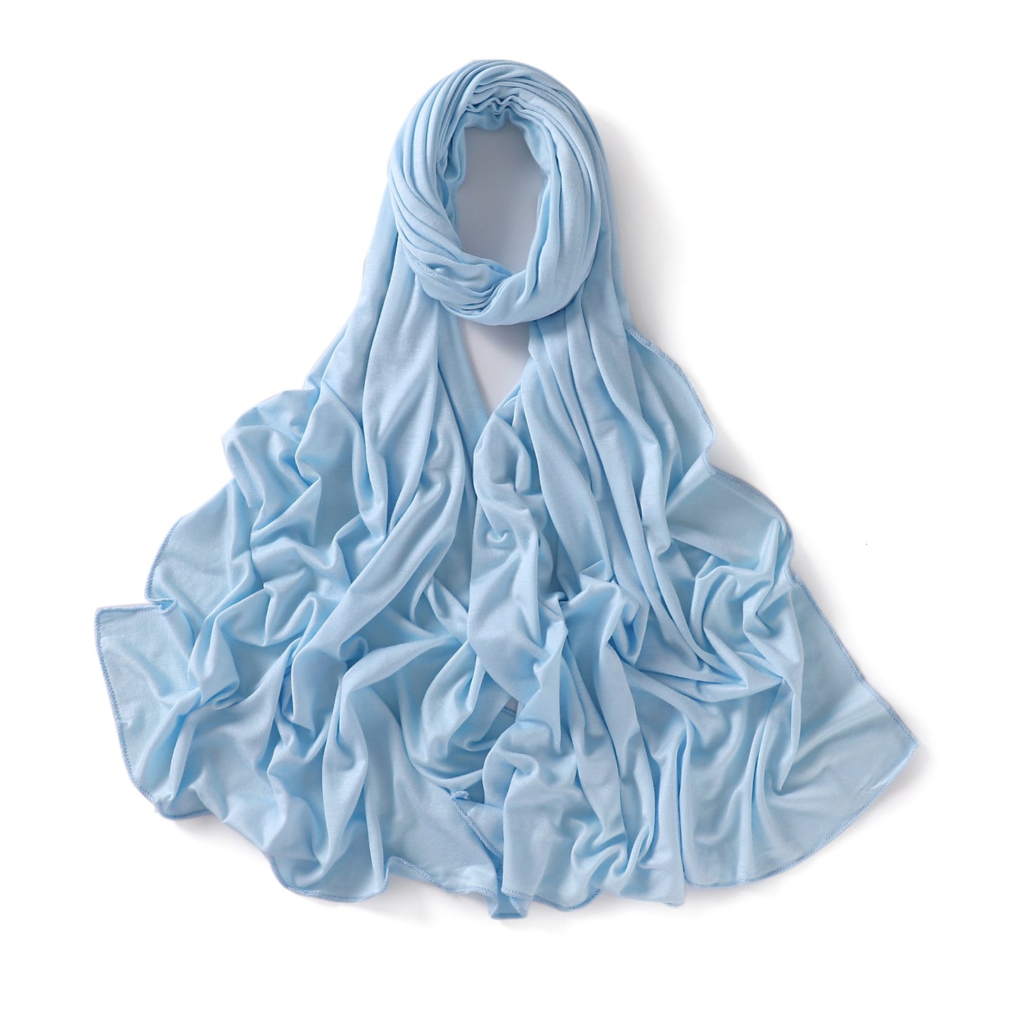 Colors Solid Color Modal Scarf Small Size Monochrome Jersey Veil Mercerized Cotton Scarf