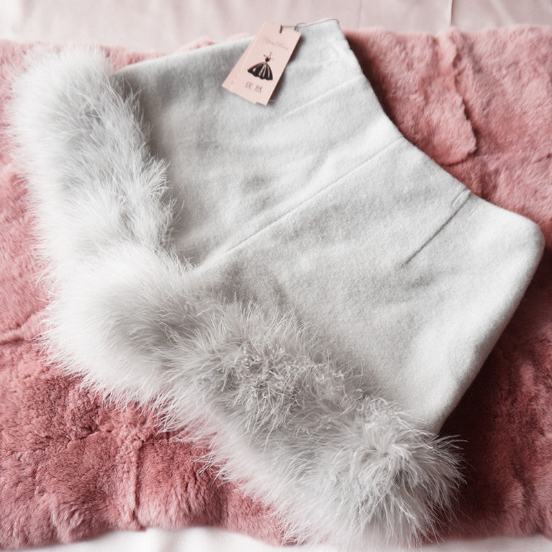 Efterår og vinter Vivi ny sød japansk serie Turkey Fluffy shorts højtaljede bukser