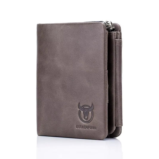 Brand Leather RFID Retro Wallet Men'S Small Zipper Wallet Card Bag Men'S Wallet Clutch