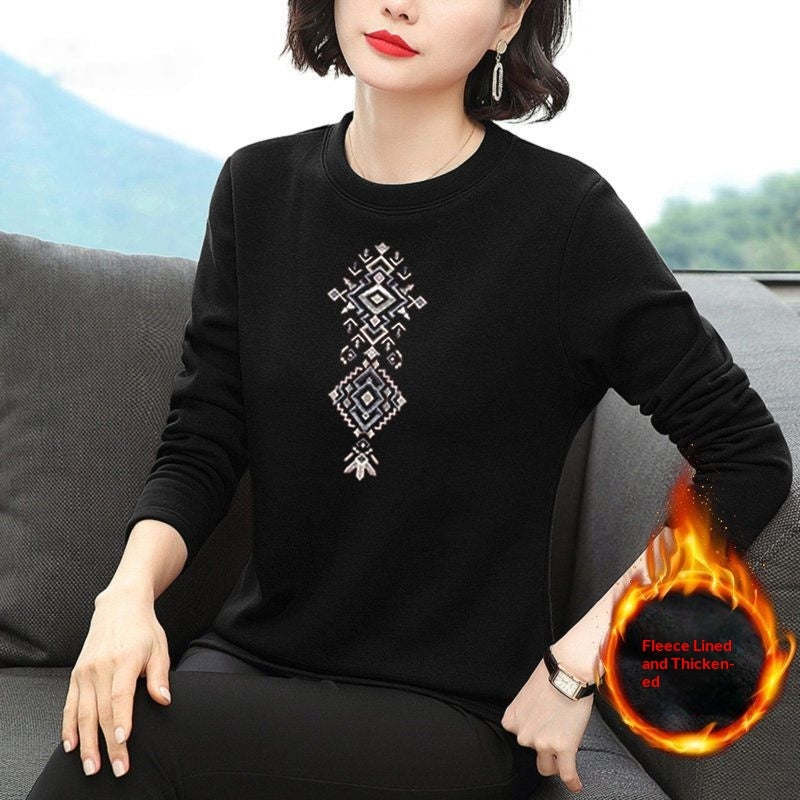 Womens Fashion Plus-Size Slim-Fit Long-Sleeve Sweater