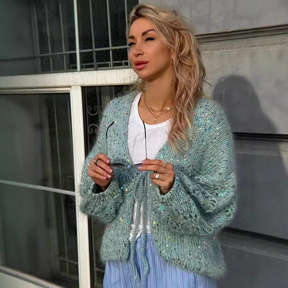 New Coat Fashion Cardigan Hollow Baggy Coat