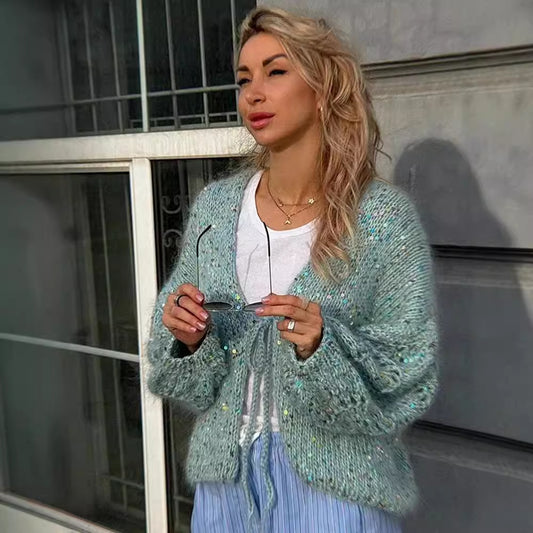 New Coat Fashion Cardigan Hollow Baggy Coat