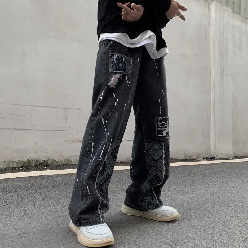 Men's And Women's Same Stitching Jeans