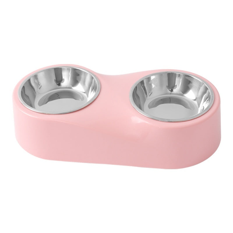 Alloy Solid Color Separation Design Cat Water Bowl